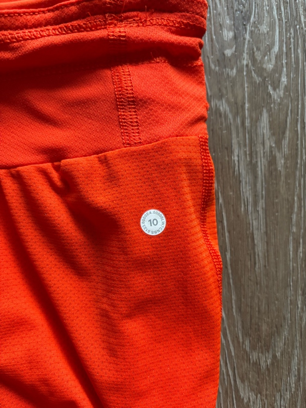 Lululemon Fast and Free High Rise Airflow Orange Running Shorts - Size 10, 2” - Picture 4 of 7
